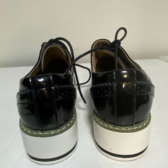 DADAWEN Patent Leather Women's Platform Wingtip Oxfords Size 8 - Picture 12 of 12